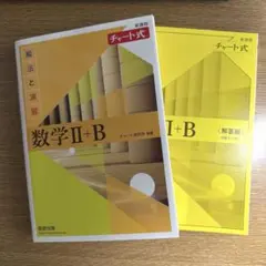 黄チャート チャート式 新課程 解法と演習 数学II +Ｂ　数研出版　解答編付き