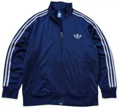 adidas ジャージ トラックジャケット ブルー L トレフォイル TJ105