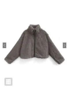 スタンドカラーショート丈ファーコート[gc274]