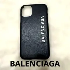 BALENCIAGA iPhoneケース カードケース一体型 シボ革 ブラック - メルカリ