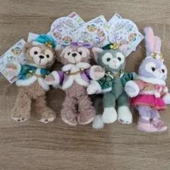 ダッフィー、シェリーメイ、ジェラトーニ、ステラ・ルーCHRlSTMAS バッチ