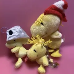 ウッドストック　スヌーピー の仲間　 ぬいぐるみ　マスコット　3個セット