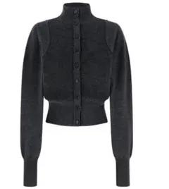 新品　AMONENTO BLOCKING BUTTON UP CARDIGAN