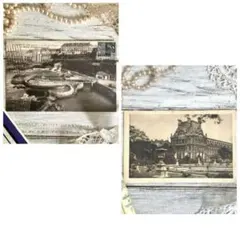 4.Zフランスアンティークポストカード　ハガキ絵葉書　紙モノ　ジャンクジャーナル