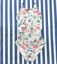 花柄水着練習用　ワンピース水着　スポーツ用水着 レディース練習用水着 Mサイズ