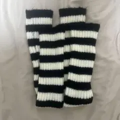 白黒 しましま アームウォーマー