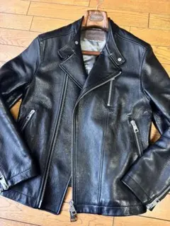 【最終値下げ】RUFFO 特別品 ディアスキン ダブルライダース 44 ブラック