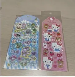 マイメロディ・ハローキティ グリッターシール　2シートセット