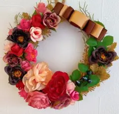 フラワーリース　ハンドメイド