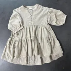 petit main プティマイン　ベージュ ティアード　チュニック