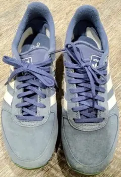 adidas スエード スニーカー　ライトブルー　くすみカラー　23センチ