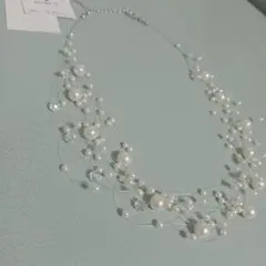 ​【新品・タグ付き】PETITSOIR 東京ソワール パール調ネックレス