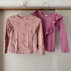 【2枚セット】キムラタン　ビケットクラブ　長袖トップス 130 ピンク