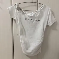 Darich ラインストーン 半袖Tシャツ ホワイト - メルカリ