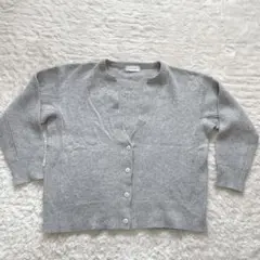 ♡Golden Bear♡リブニットＶネックカーディガン L 毛
