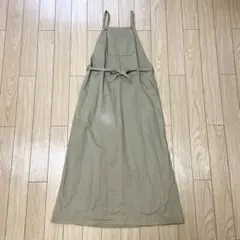 90s vintage / ジャンパーワンピース / 綿100% / オリーブ