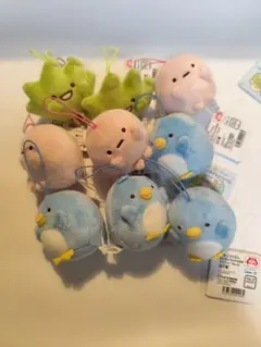 すみっコぐらし　ばんざいゴムひも付きマスコット　9個セット