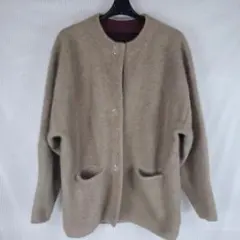 a879 ラグナムーン ラクーン配色コクーンカーディガン