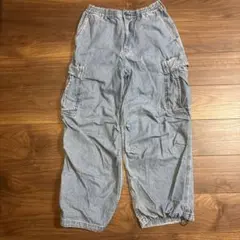 GU グレー カーゴパンツ