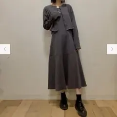GU ジーユー　カーディガンセットワンピースSサイズ