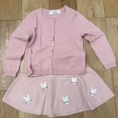 H&M ピンクカーディガン うさぎスカート