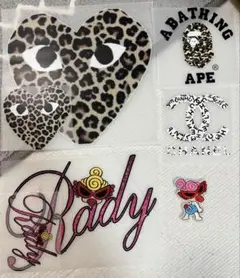 アイロンプリントシートセット ヒョウ柄・ロゴ