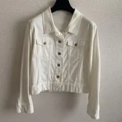 ホワイト クロップドデニムジャケット