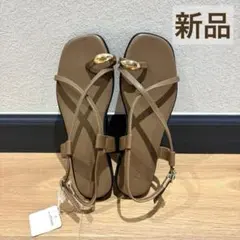 【新品】アルシーヴ トングサンダル ゴールド メタルリング ルタロン NICALのサムネイル