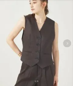 Rouge vif la cle セットアップテーラードベスト チャコールグレー