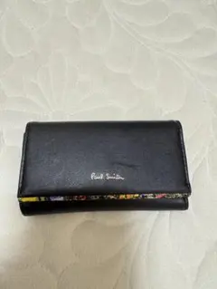 Paul Smith ブラックキーケース 花柄内装 箱付き