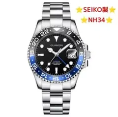 【新品】自動巻き腕時計高級オイスターブレスマット GMT マスターⅡバットマン