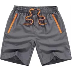 水着 メンズ サーフパンツ 無地 海パン プール 速乾 水陸両用 M グレー