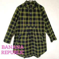 BANANA REPUBLIC チェック ネルシャツチュニック S PETITEのサムネイル