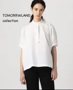 23SS トゥモローランドコレクション コットントロピカルギャザースリーブシャツ