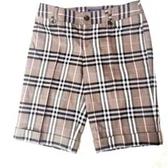 極美品☆バーバリーブルーレーベルショートパンツチェックブラウン