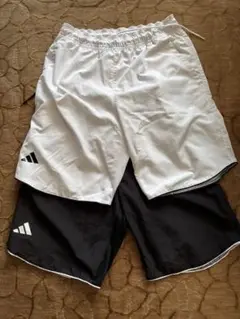 adidas ハーフパンツ ホワイト/ブラック