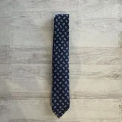 ネイビー ペイズリー柄 ネクタイ