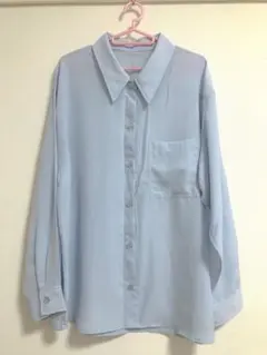 GRL♡グレイル シアーシャツ 長袖 水色 レディース 夏服 トップス 羽織 Fのサムネイル