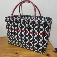 幾何学模様のかごバッグ(LLサイズ)