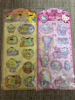 【匿名配送】ポムポムプリン&ハローキティ ウォーターシール2シート