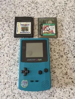Game Boy Color 青 本体＋ドラクエとマリオゴルフ 3点セット任天堂