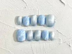 587.マーブルネイル　ニュアンス　マグネット　水光ネイル　韓国　推しカラー