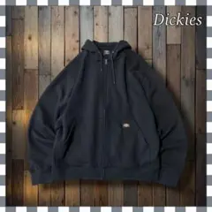 Dickies ディッキーズ 無地 ロゴジップアップパーカー2XL フルジップ