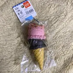 【未開封】キティ　ダブルアイス　キーホルダー　スクイーズ　平成レトロ　激レア