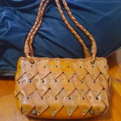 PINK HOUSE レザー ショルダーバッグ ブラウンのサムネイル