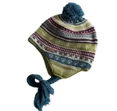 【好デザイン！】montbell モンベル スキー帽 ニット帽 耳あて キッズ