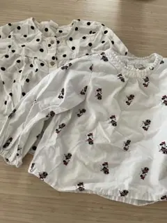 H&M ドット柄長袖シャツ　ディズニー