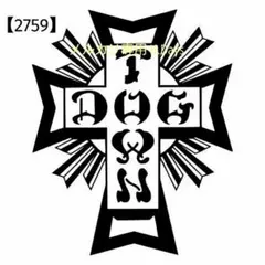 【2759】防水 ステッカー ドッグタウン スケートボード クロス 車 装飾