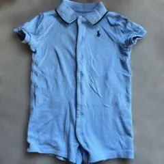 9M ポロ・ラルフ・ローレン 水色ポロシャツ　ロンパース