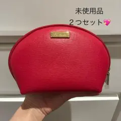 FURLA/新品未使用/ポーチ/2つセット/レッド/ピンクベージュ/フルラ
